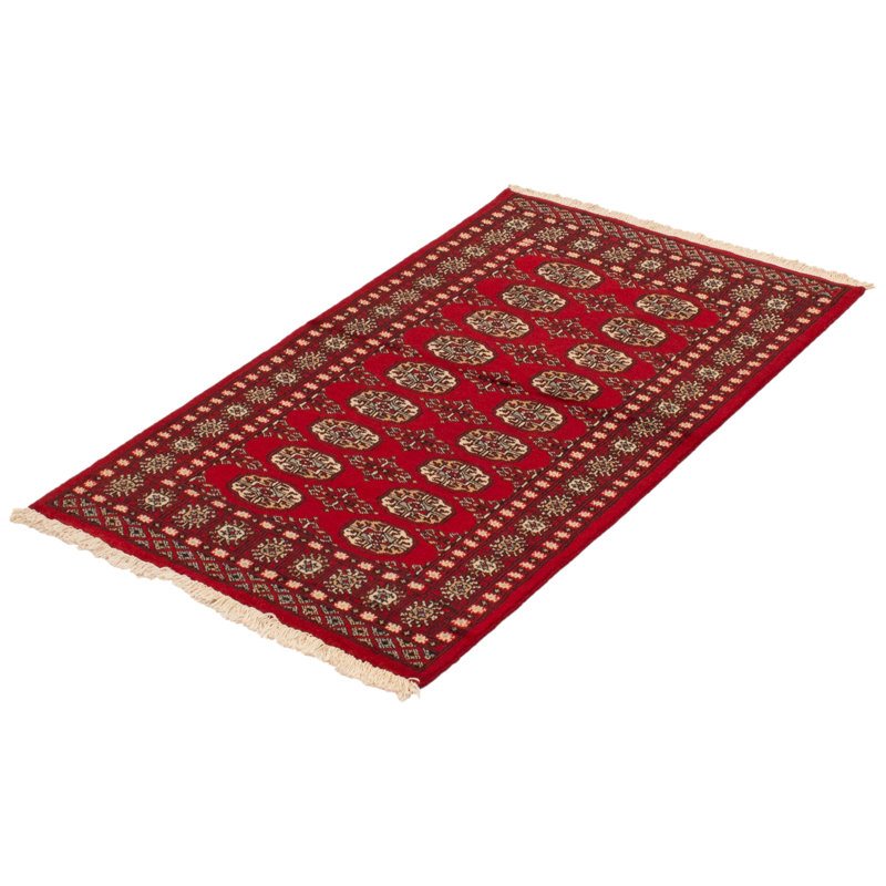 Tapis unique en laine rouge foncé 3 pi 1 po x 5 pi 1 po One-of-a-Kind Peshawar