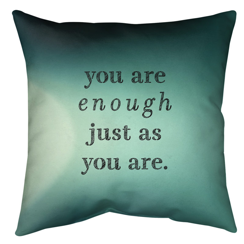 Reversible Throw Pillow, 36" H x 36" W, Teal Glow