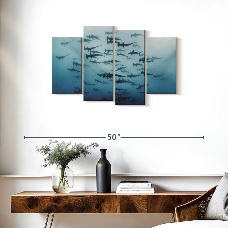 Brampt frisson de requins-marteaux, H 22 po x l 36 po