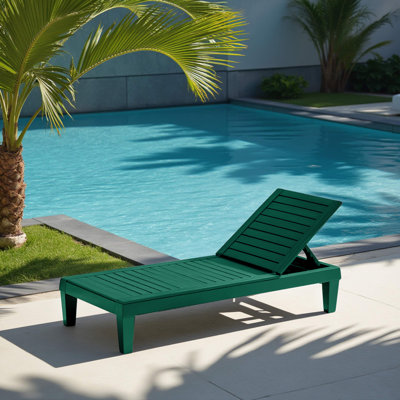 Nestl Waterproof, Lightweight, and Adjustable Outdoor Polyresin Chaise Lounge Chair Set