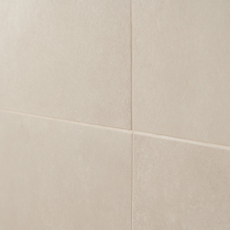 Carreau de porcelaine mat pour mur et plancher 24 po x 24 po Linea (11,62 pieds carrés / boîte), Grège