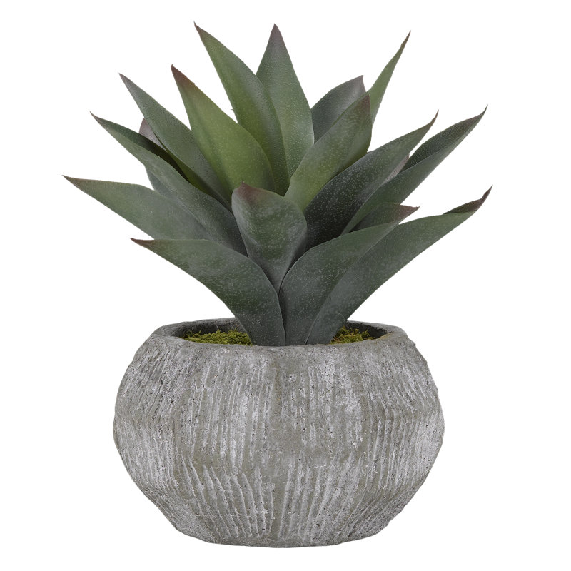 10.5'' Faux Aloe Plant in Ceramic Planter