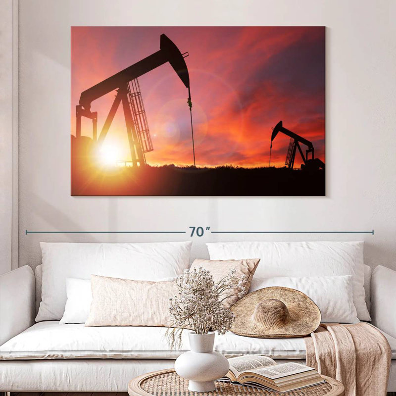 Lilie Pumpjacks Silhouette, 34" H x 51" W