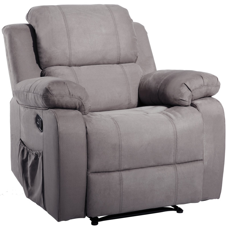 Fauteuil de massage inclinable et chauffant Barwick, Faux cuir gris