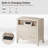Andrile 27'' W Transitional 3-Drawer Curved End Table with Charging Station and Solid Wood Legs-1963596348