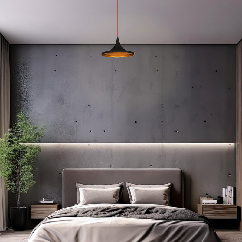 Adjustable Height Metal Body Single Pendant