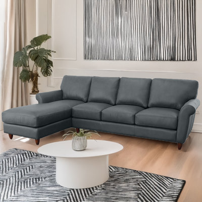 Canapé modulaire en cuir véritable Cherish