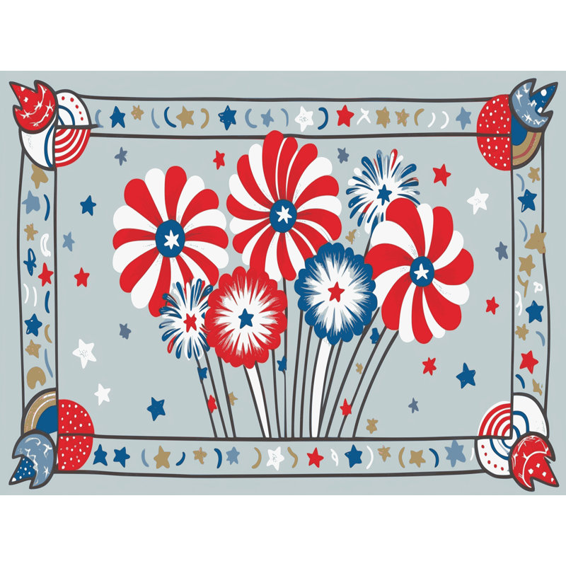 Tapis vacances des fêtes The Holiday Aisle®, Rectangulaire 2 pi x 3 pi