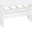 Lit de jour simple en bois avec beaucoup d'attributs de rangement pour les tablettes et les casiers, tabouret multifonctionnel compatible avec un bureau d'étude de lit, assorti blanc abondant-760738085