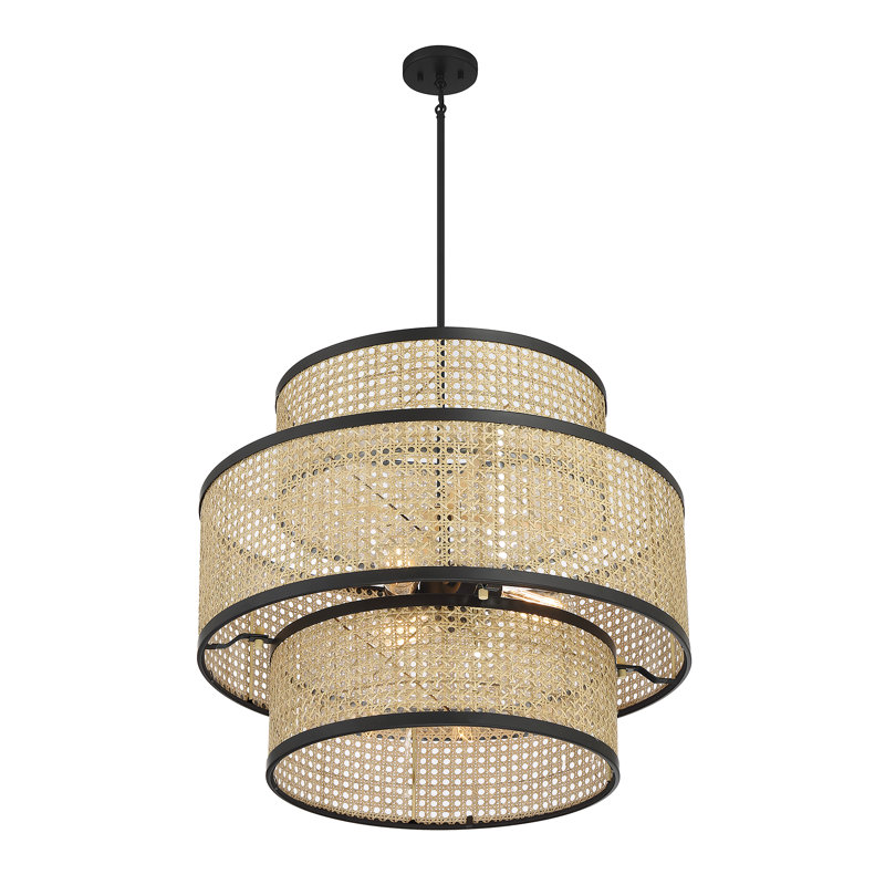 Lustre tambour unique à 3 lumières Drax
