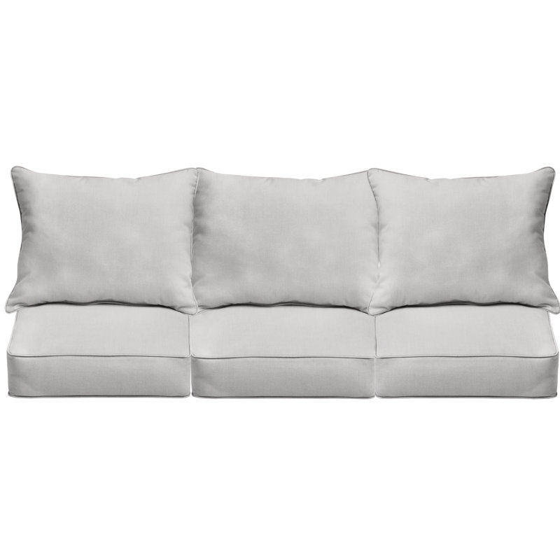 Sunbrella Bouclé Outdoor Sofa Cushion Set, Cast Pumice Sunbrella® Plainweave
