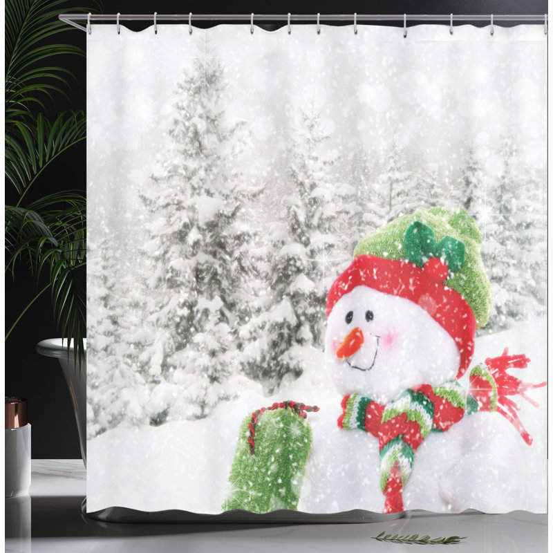 Ensemble de rideau de douche + crochets, H 70 po x l 69 po