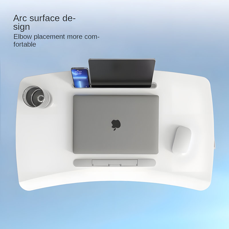 Portable Laptop Desk With Adjustable Height, Foldable And Flip Design For Work, Study, And Presentations
