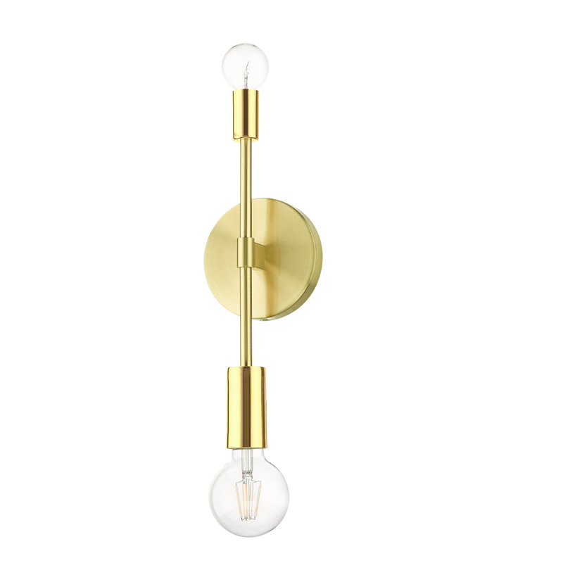 Zailen Flush Mounted Sconce, Satin brass