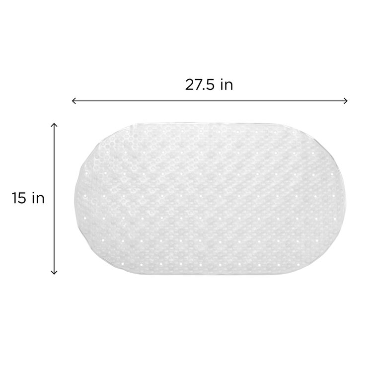 Oval Bubble Tub Mat, Clear