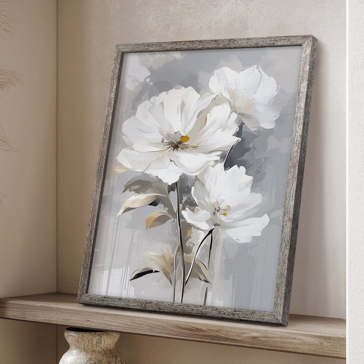 Winston Porter FLORAL Series CDXLV Framed Print - Solid Wood | Wayfair