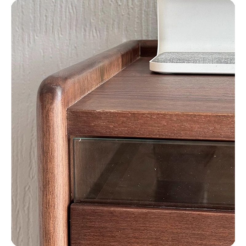 Home Walnut Colored Accent Cabinet