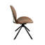 Chaise d'appoint en similicuir brun et noir-68962156