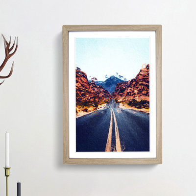 Road to the Valley of Fire - Picture Frame Painting Print