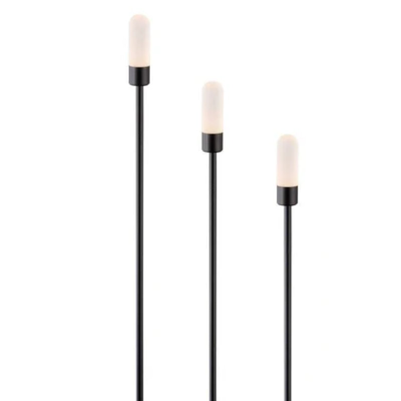 UltraBeam Black 1 Watt Garden Spike Light Fitting - IP65 Waterproof , 60cm H x 2.8cm W x 2.8cm D