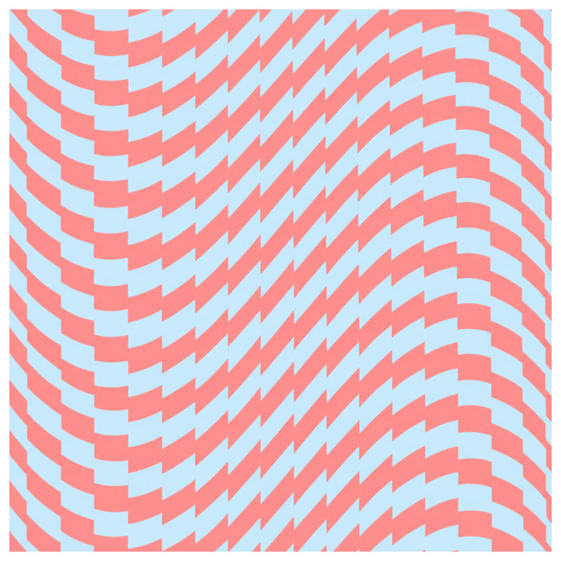 Tapisserie murale rouge zigzag - décoration murale zigzag, 50in H x60in W with 4 Grommets