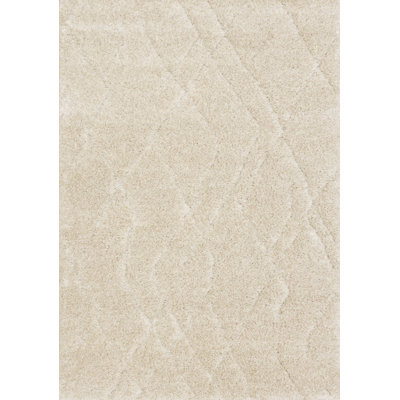 Sieanna Cream Tonal/Solid Wool Area Rug