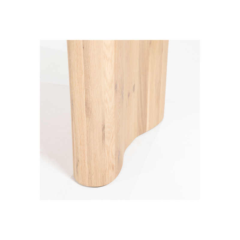 Dining Table Oval Solid Oak Dining Table, 30"H x 43"L x 98"W, Natural