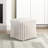 Square Pouf With Corduroy Upholstery, Modern Non-Slip Footrest, 300Lbs Weight Capacity Pouf, Footstool, Bean Bag Chair Style, 16"X16"X16