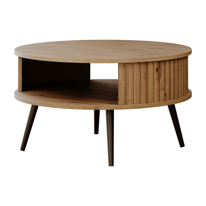 Four Leg Coffee Table with Storage, Artisan Oak