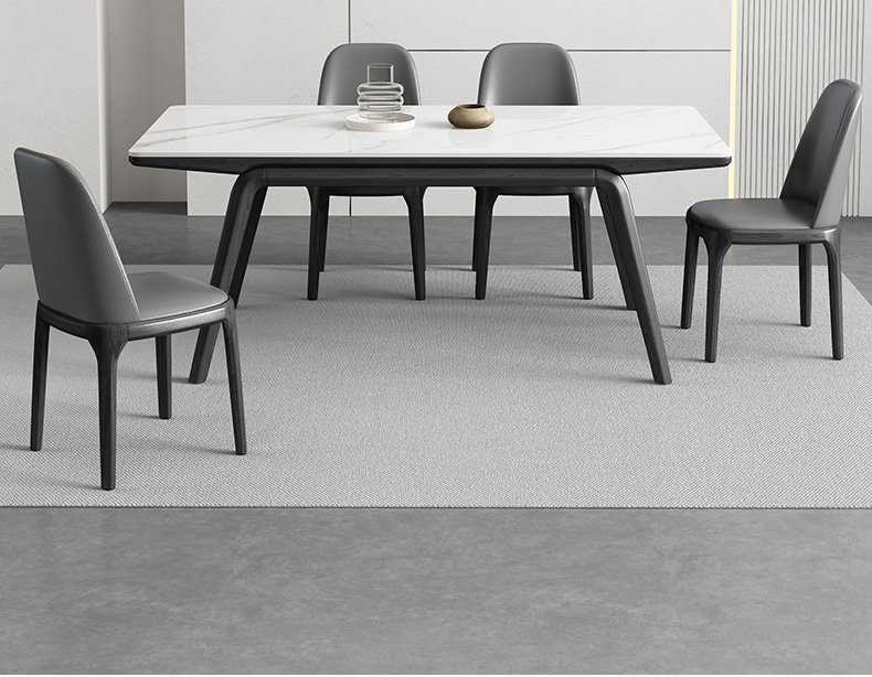 Small Family Dining Table And Chairs 4 - Person Four Leg Dining Set, 29.5"H x 55.1"L x 31.4"W
