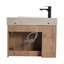 Meuble-lavabo mural avec lavabo en céramique blanche et porte à fermeture en douceur, emballage KD-1621510838