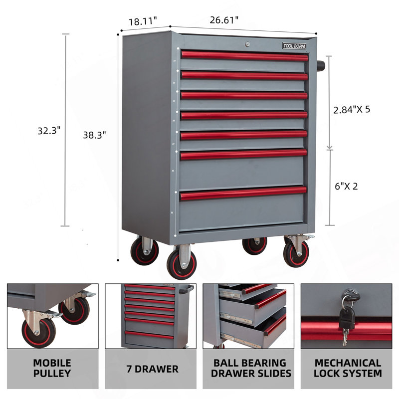 26.7Inch 7Drawer Tool Cabinet