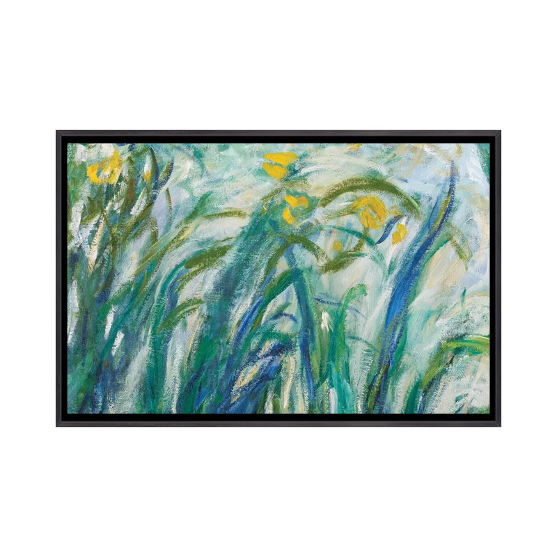 Iris jaune et mauve, 1924-1925 par Claude Monet - reproduction d'art, H 32 po x l 48 po x 1,5 po, Aucun mat