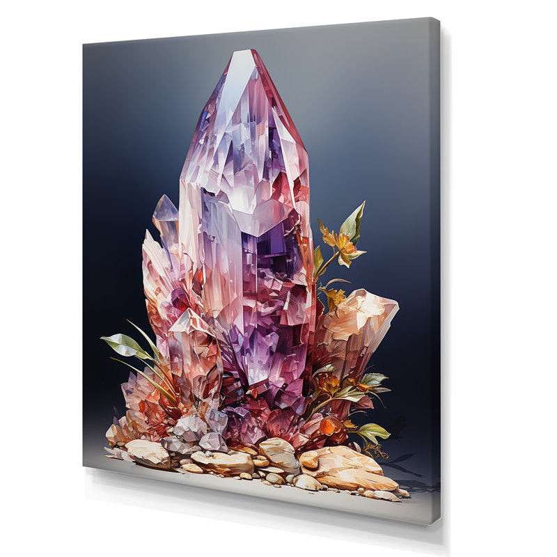 Spiritual Stone Quartz II sur toile, H 20 po x l 12 po x P 1 po, Toile tendue