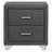 Grey Upholstered 2-Drawer Nightstand