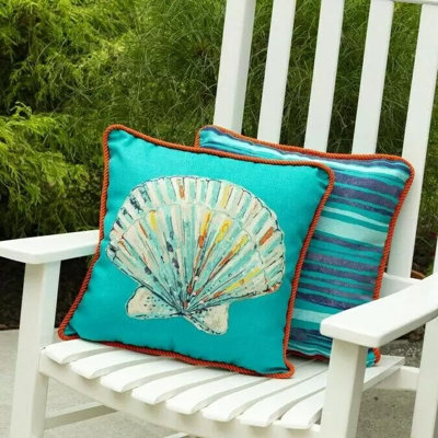 Floral Outdoor Reversible Throw Pillow