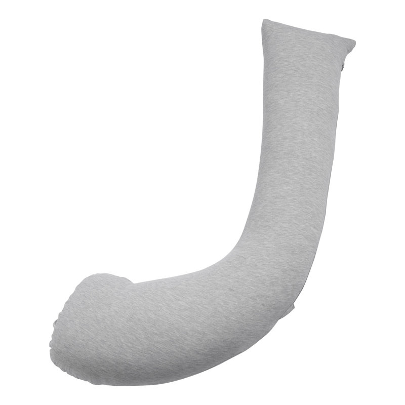 Coussin de grossesse en forme de L pour dormir sur le côté, coussin de soutien de maternité pour tout le corps avec housse lavable amovible - coton jersey doux