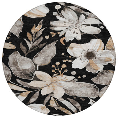 Machine Washable Indoor/Outdoor London ACN2260 Floral Rug