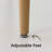 24" Beige Boucle Counter Stool with Arm