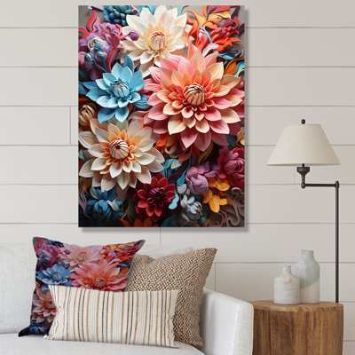 «Mums Intertwine Burst Of Color I», reproduction sur toile