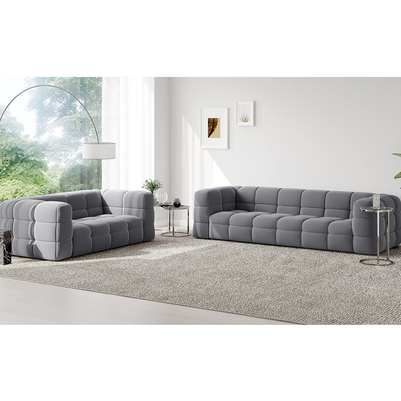 Murrill 2 - Piece Living Room Set, Grey 100% Polyester