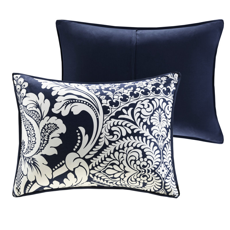 Édredon en coton pour très grand lit - Indigo 7 pièces, King Comforter + 6 of Additional Pieces Included, Indigo