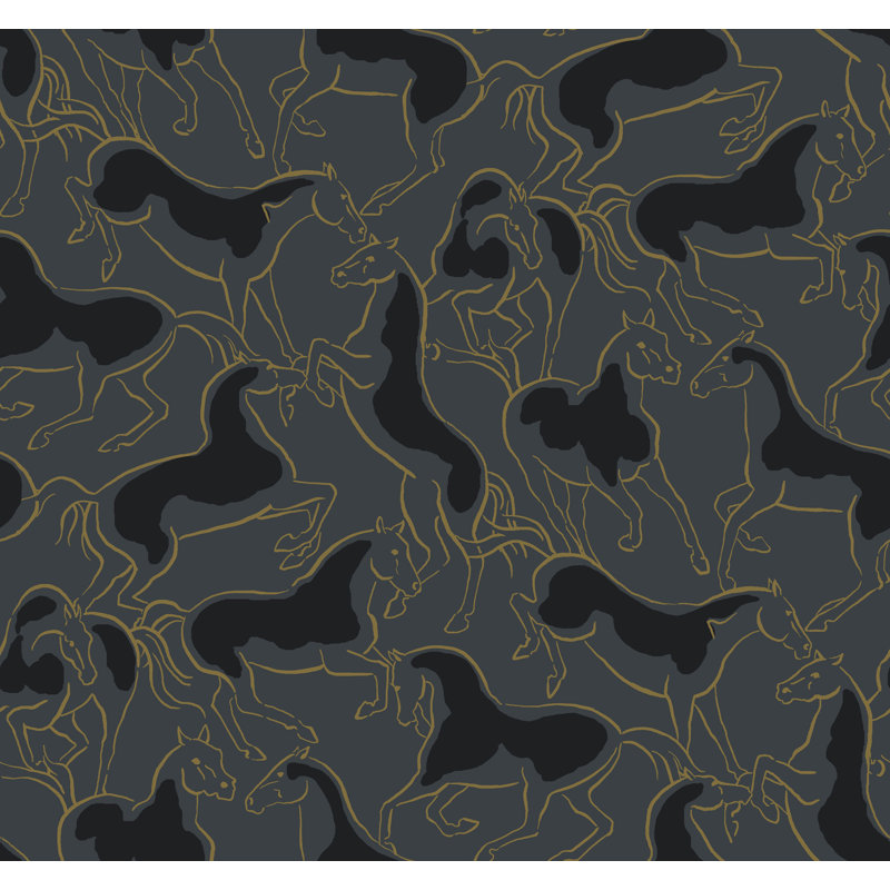 Papier peint dressage, Doré