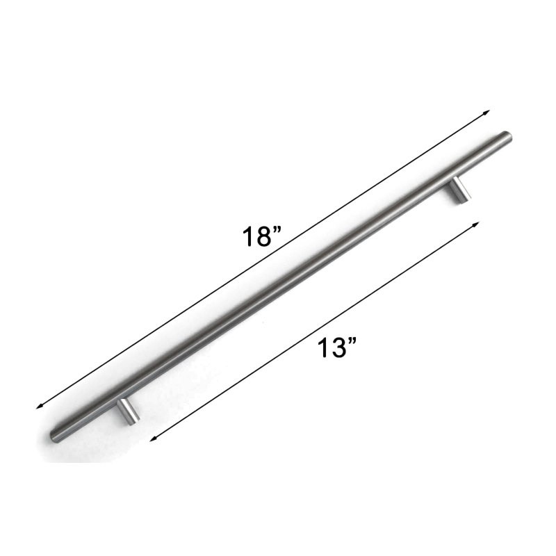 Poignée barre 8 1/2 po Solid Cabinet, Nickel brossé, 13"