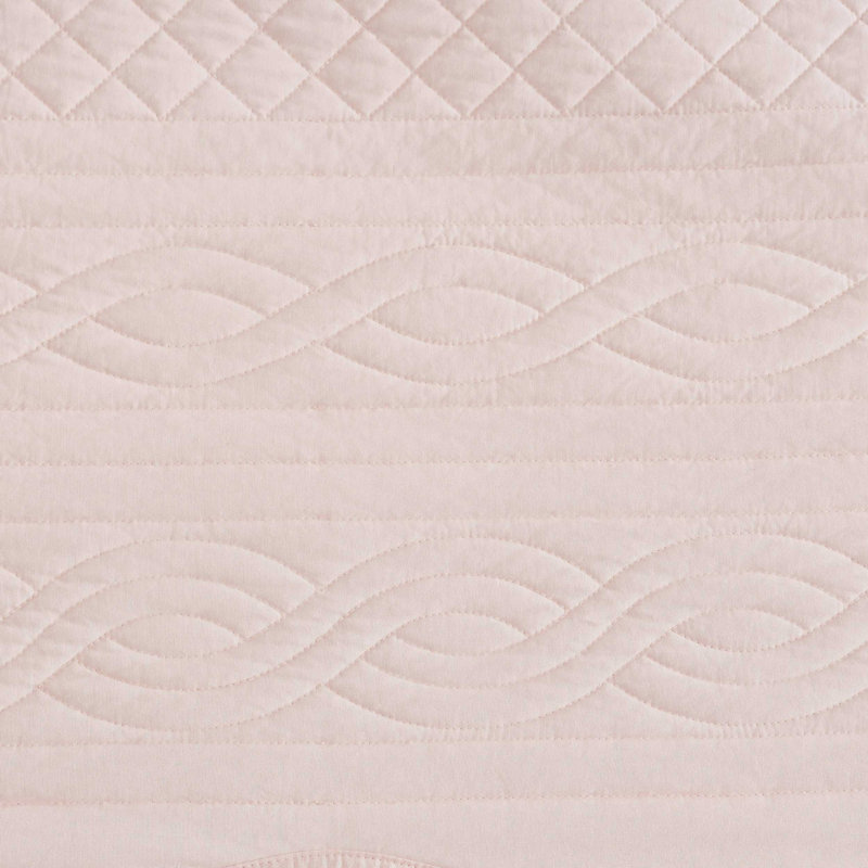 Ensemble de courtepointe réversible en coton uni Martha Stewart, Courtepointe pour lit simple + 1 taie décorative , Rose