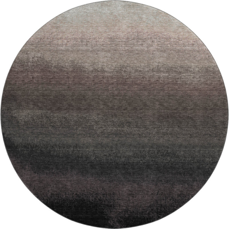 Premium Machine Washable Ariel Ombre Rug, Round 8'