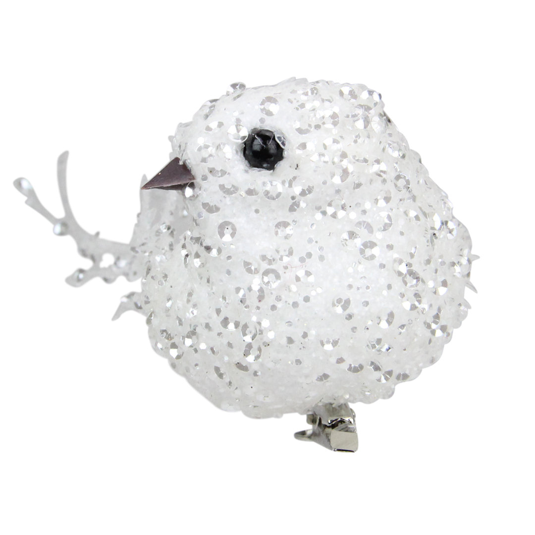 7.5" Sequined Bird Christmas Ornament with Clip Northlight Seasonal