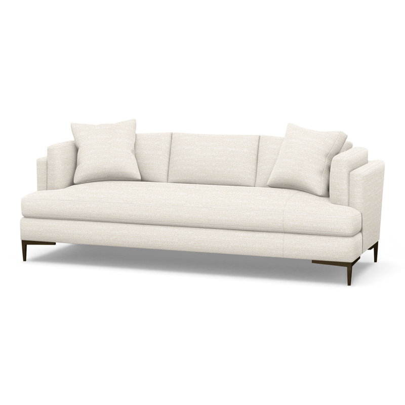 Aiden Upholstered 90.5'' Sofa, Antique Bronze, Perigold In The Loop Sea Salt