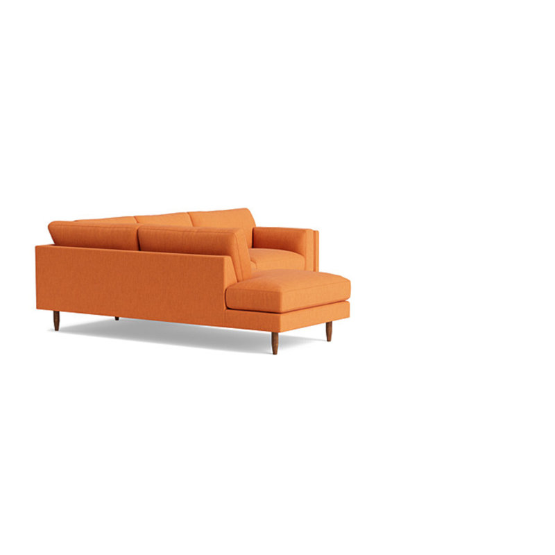 Skinny Fat Sectional, Performance Weave - Carrot, Left Hand Facing