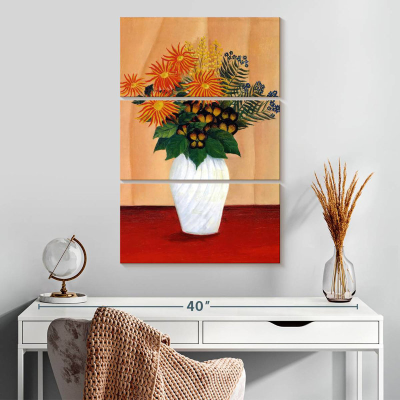 Bouquet de fleurs Harnek 1909-10, H 32 po x l 20 po
